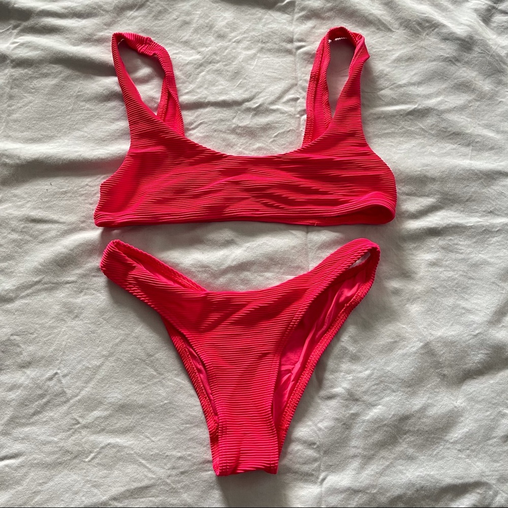 Topshop ribbed bikini